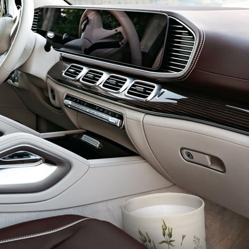 Image of Small Car Trash Can, Mushroom Plants Design Hanging Foldable Car Trash Bag, Waterproof Leakproof Garbage Bin, Car Interior Organizer Accessories