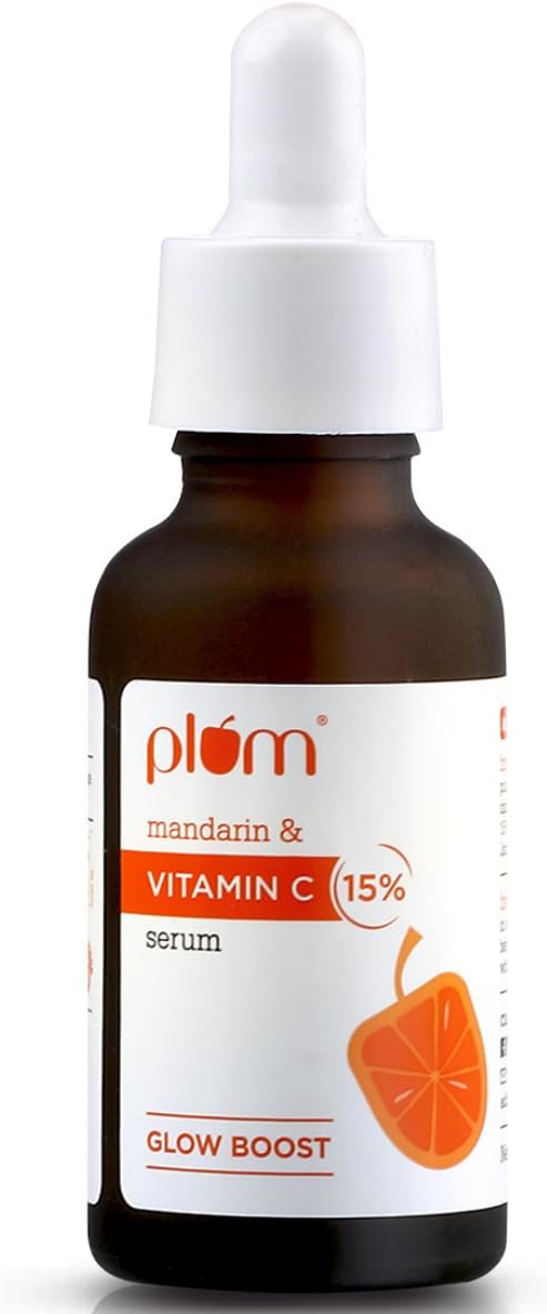Plum 15% Vitamin C Serum for Glowing Skin | for Oily, Dry & Combination Skin | Reduce Pigmentation & Dark Spot |with Mandarin | Non-Irritating, Hydrating & Soothing | Face Serum for Men & Women | 30ml