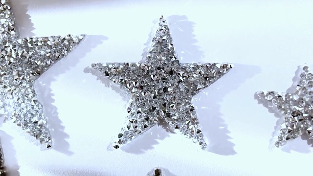 Juego De 2 Estrellas | 3.5 Pulgadas Y 7 Pulgadas | Estrella De Transferencia Hotfix Con Diamantes De Imitación Transparentes Para Planchar