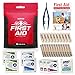 Go2Kits First Aid Kit 2.0 USA Made 38 Piece Basic Plus (1 Pack) Red