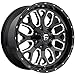 Fuel D588 Titan 1PC ?ustom Wheel - 20x9, 20 Offset, 6x120.65 Bolt Pattern, 78.1mm Hub - Black with Milled Accents Rim