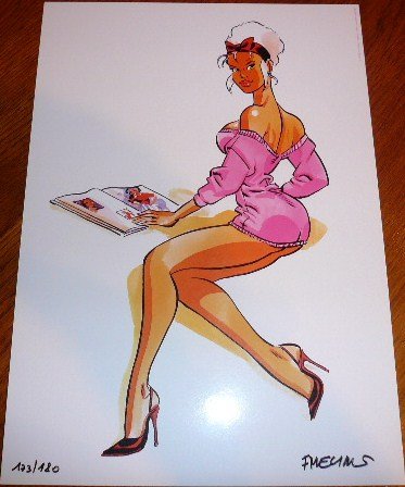 Meynet En Lecture affiche 21x29 cm pour collectionneur exigeant