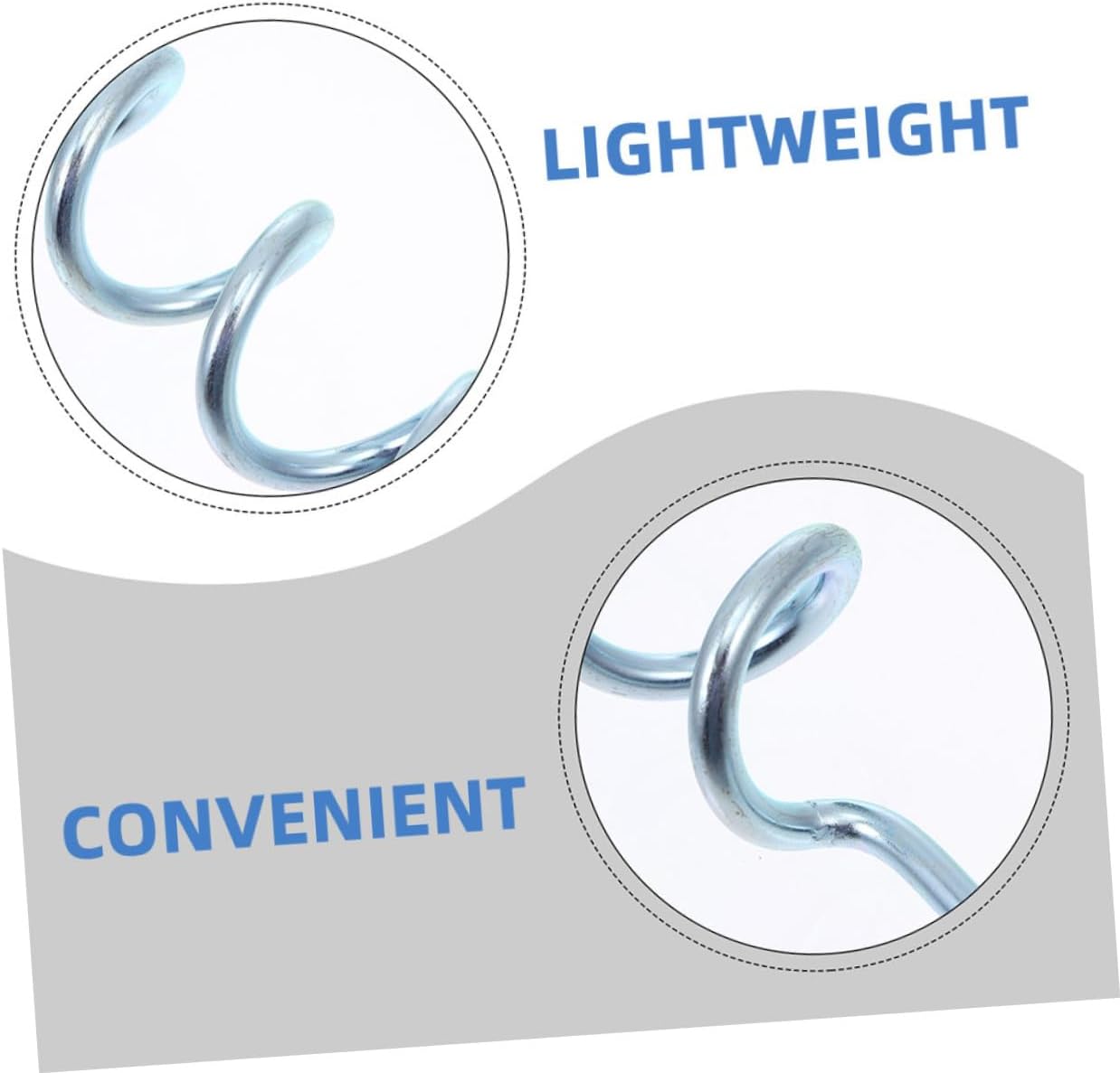 DOITOOL 4pcs Heavy Duty Spiral Ground Anchors Tent Stakes Iron Tent Pegs for Camping Yard Lawn Pet Securing Outdoor Shelter Accessories