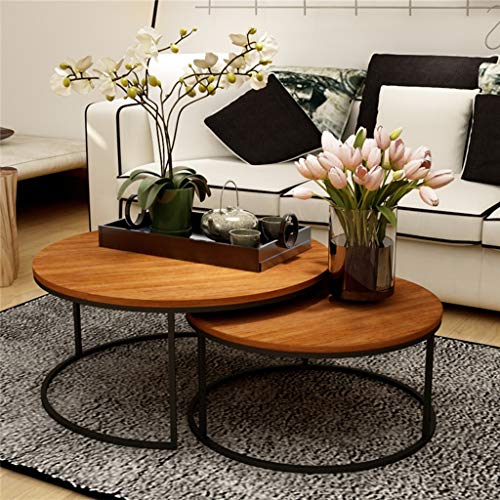 Nesting Coffees End Tables/Side Table, Wooden Desktop Retro Furniture