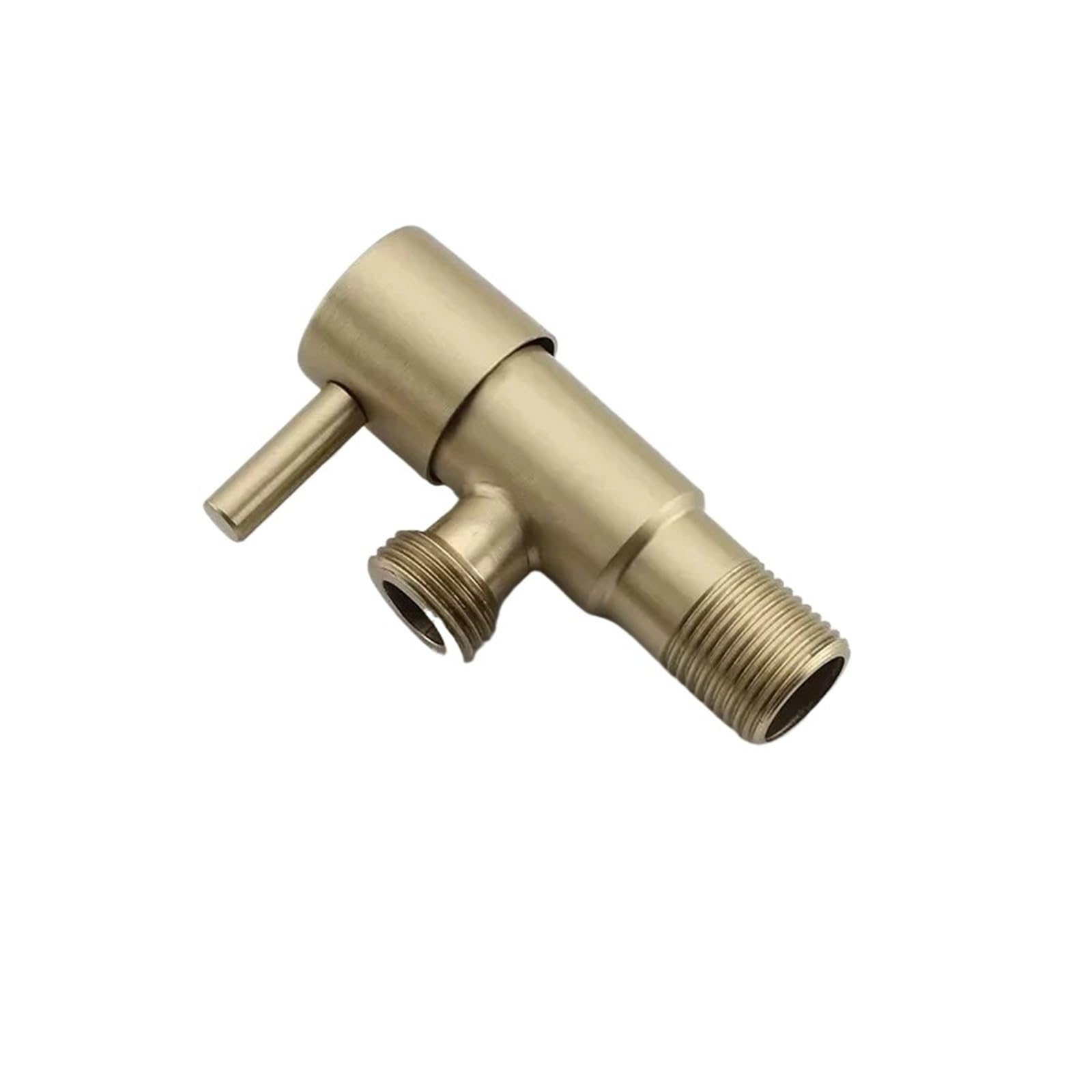 Bvhisehp Gold Household Water Control Angle Valve Hot Cold Shut Off Practical Fitting For Bathroom Toilet Faucet Tank Use(Gold)
