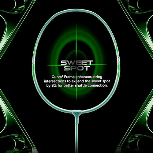 Image of Hundred Carbotek 1000 Badminton Racket | Superlight Head-Heavy Racket for Smash Power | Slim Shaft, Carbon Graphite Shaft & Curve Frame for Better Sweet Spot