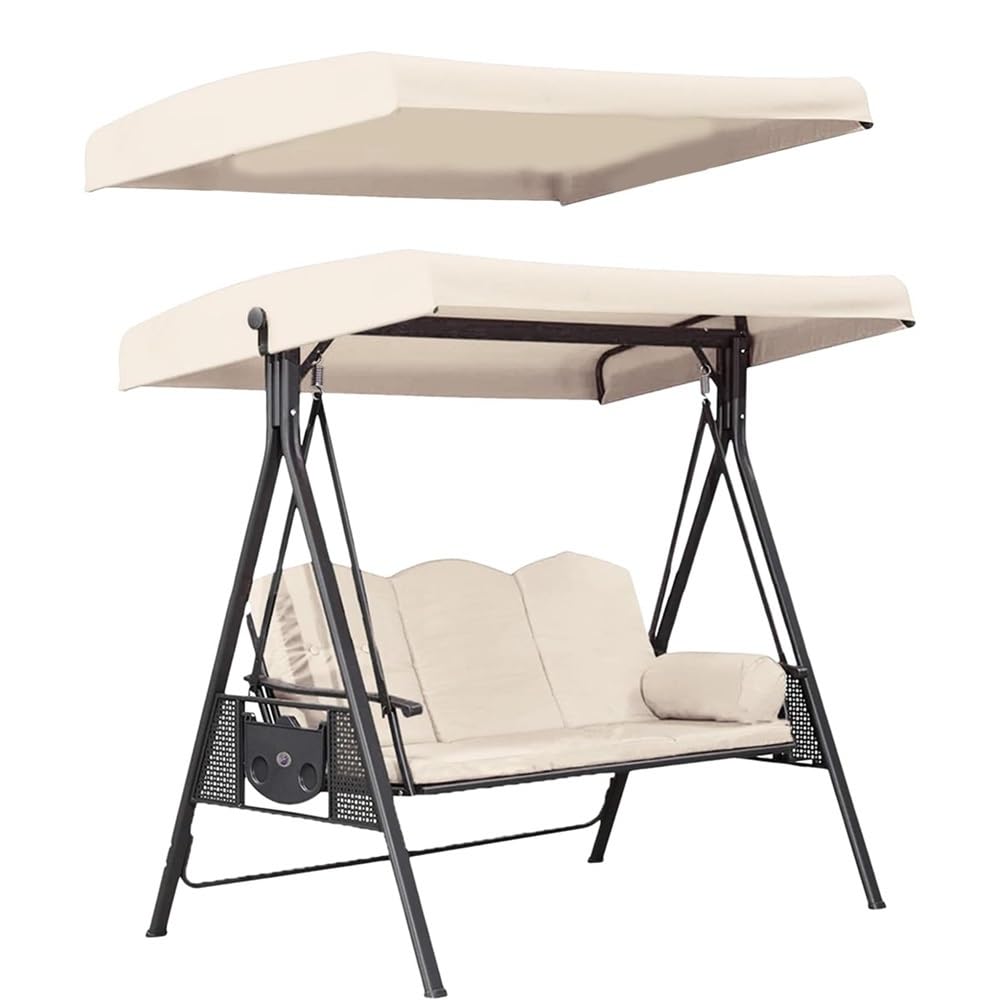 Toldo de repuesto para columpio rompe el calor lona antirayos UV impermeable 198x125 cm