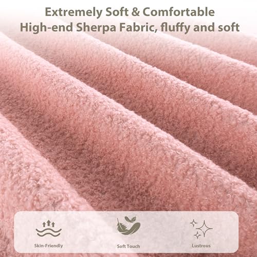 GarveeHome Twin Bed Frame for Kids with Velvet Upholstered Headboard, Cute Low Profile Platform Bed for Girls and Boys, No Box Spring Needed, Strong Wooden Slats, Noise Free, Easy Assembly, Pink