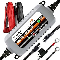 Cargador Bateria Coche Uraqt MOTOPOWER MP00205B 12V 1000mA Mantenedor de Cargador de batería Completamente automático