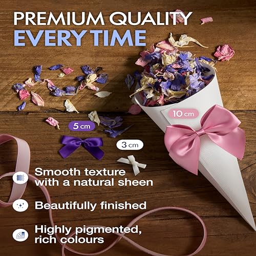 Italian Options Large Satin Ribbon Bows, Self-Adhesive Fabric Bow Decorations for Gift Wrapping, Hampers, Cake Decoration, Hair Bows, Crafts, Crafting, White, 6 Pack, 10 cm - Image 4