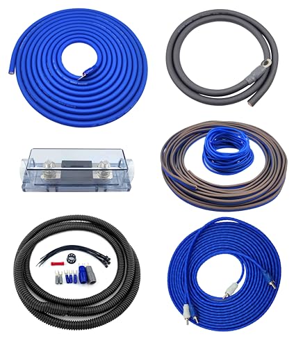 4 Gauge Complete CCA Copper 1200 Watt Amplifier Wiring Kit | 4 AWG Cable for Automotive Car Motorcycle Audio Subwoofer Amp Install (incl Power Ground Cable RCA Speaker Remote Wire)