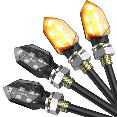 Amazon | Justech LED バイクウインカー DC12V M8ネジ汎用 4個