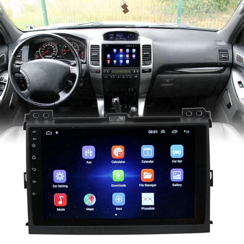 Pantalla táctil de 9 pulgadas para coche con GPS y Bluetooth 4.0 para LC120 2004-2009
