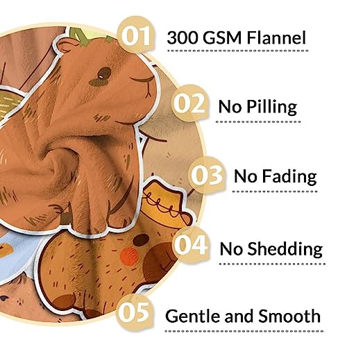 Blanket Gifts - 40"x50" Cute Throw for Kids, Girls - Brown Soft Fuzzy Blankets for Couch & Sofa