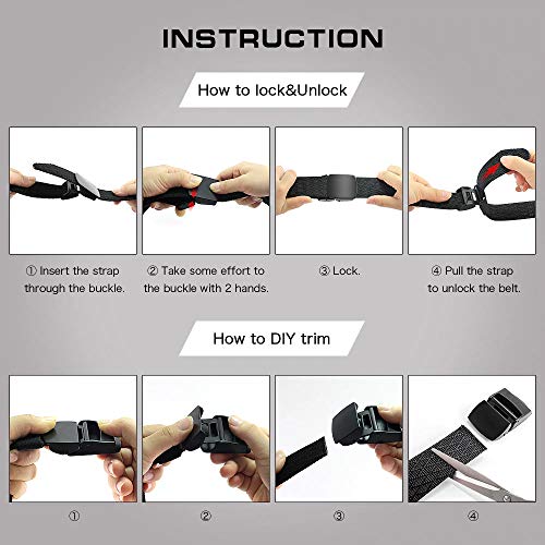 Tactical Nylon Belts for Men, Work Belt Adjustable Slide Plastic Buckle Web Canvas Belt for Outdoor, Airport friendly3