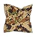 Écharpe carrée avec motif camouflage militaire (28) pour femme avec 10 broches
