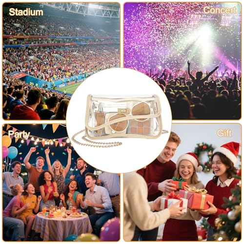 Image of YGR Clear Bag Stadium Event Concert Approved, Transparent Clear Crossbody Purse Shoulder Bag for Women