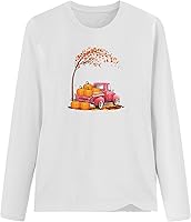 Vista 3 de Camisetas de moda para mujer 2023, ajuste regular, camisetas gráficas sin botones, camisetas de manga larga, blusas casuales, ropa de otoño