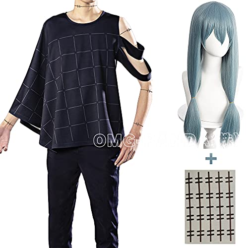 OMG 呪術廻戦 ウィッグ付き 眞人 コスプレ じゅじゅつかいせん コスプレ衣装 男女兼用 学園祭 制服 コミケイベント コスチュム 変装 仮装 プレゼント 祭り 大人 cosplay ハロウィン