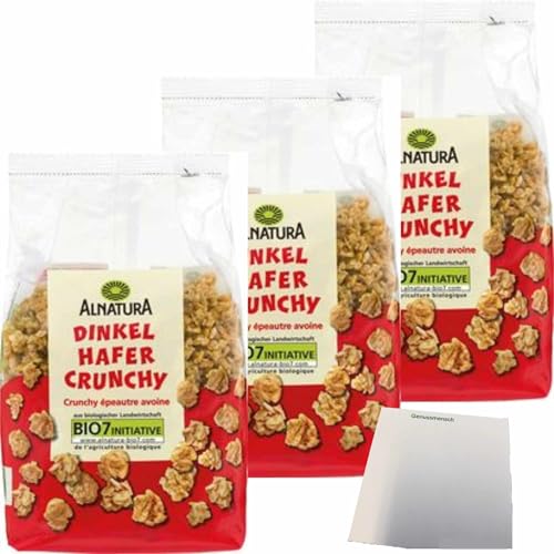 usy Bundle für Alnatura Dinkel Hafer Crunchy 3er Pack (3x375g Beutel) + usy Block