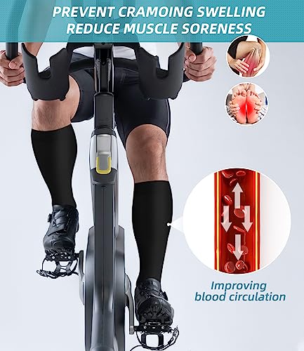FuelMeFoot Meias de compressão para homens e mulheres 20-30 mmHg - Meias de suporte graduadas para e