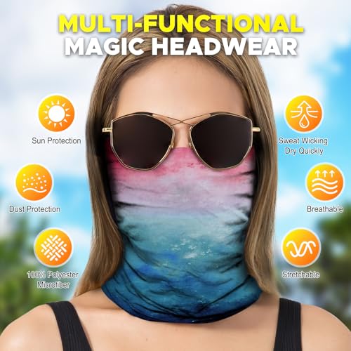 Image of JOEYOUNG Headwear, Bandana, Neck Gaiter Head Wrap Headband Balaclava Magic Scarf