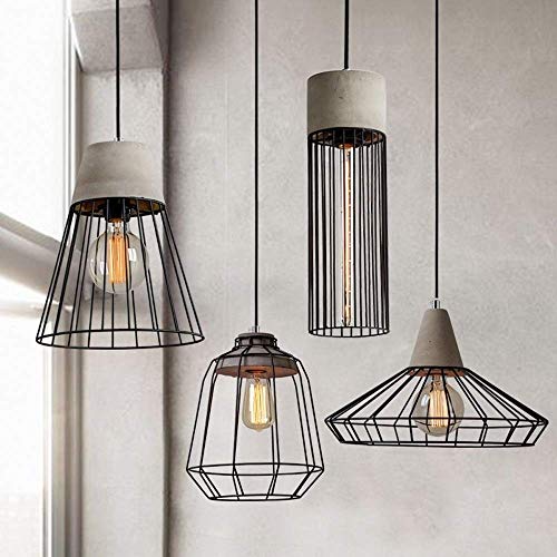 Lustre ciment nostalgique lampe de bar chic style industriel - 5