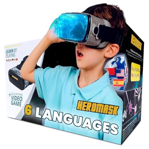 Heromask: Virtual Reality Brille + Sprachen Lernen Kinderspiele [ Geschenke Für Kinder ]: Spanisch, Englisch… Lernspiele für 5-12 Jahre. Pädagogisches Spielzeug