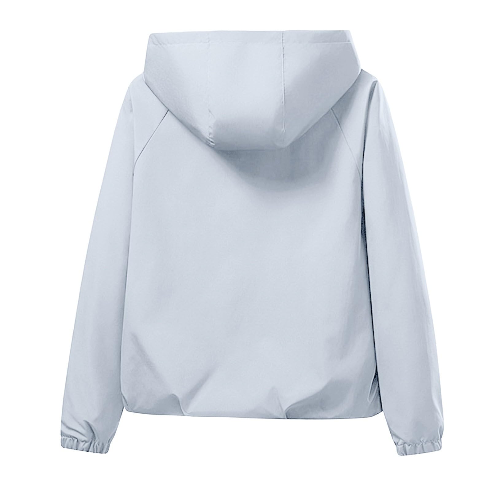 Chubasquero para mujer, resistente al agua, transpirable, cortavientos con capucha, chubasquero con cremallera, chaqueta de entretiempo, ligera, cortavientos, chaqueta con capucha, chaqueta deportiva