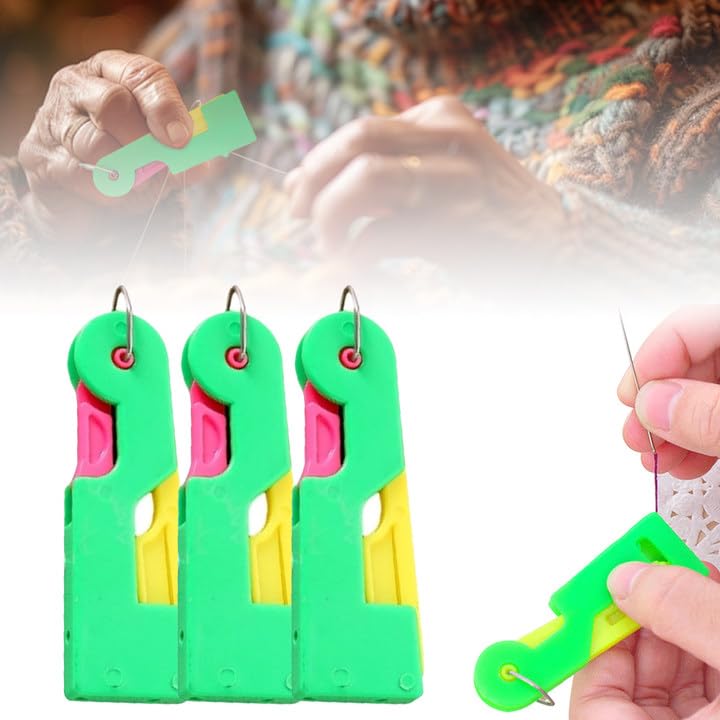 Infila aghi automatico, 2024, infila aghi per cucire a mano, dispositivo automatico di stringatura, per cucito, ricamo, punto croce, cucito, cucito, maglia, trapuntatura (3 pezzi)