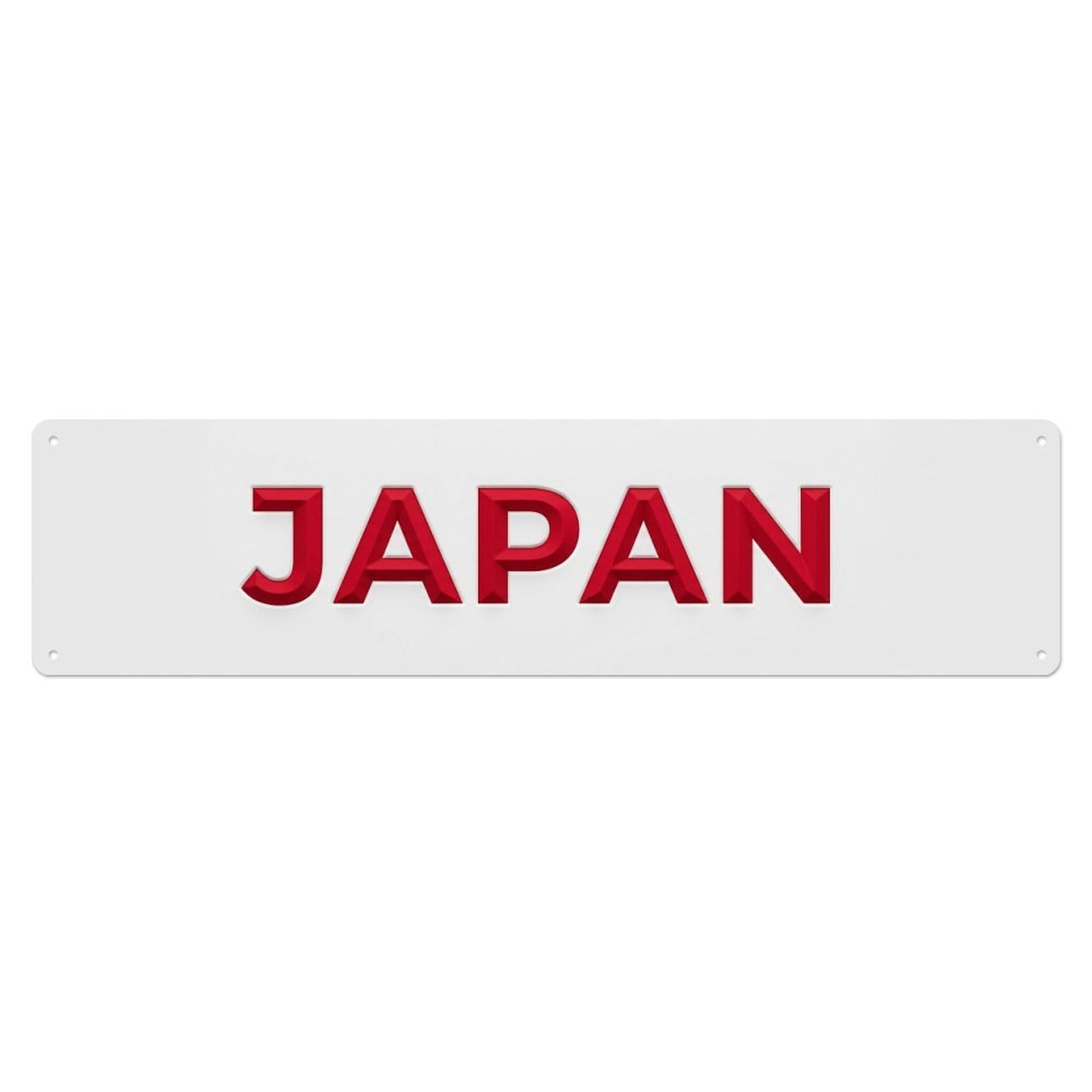 Metal Tin Sign Vintage Japan Flag Pattern