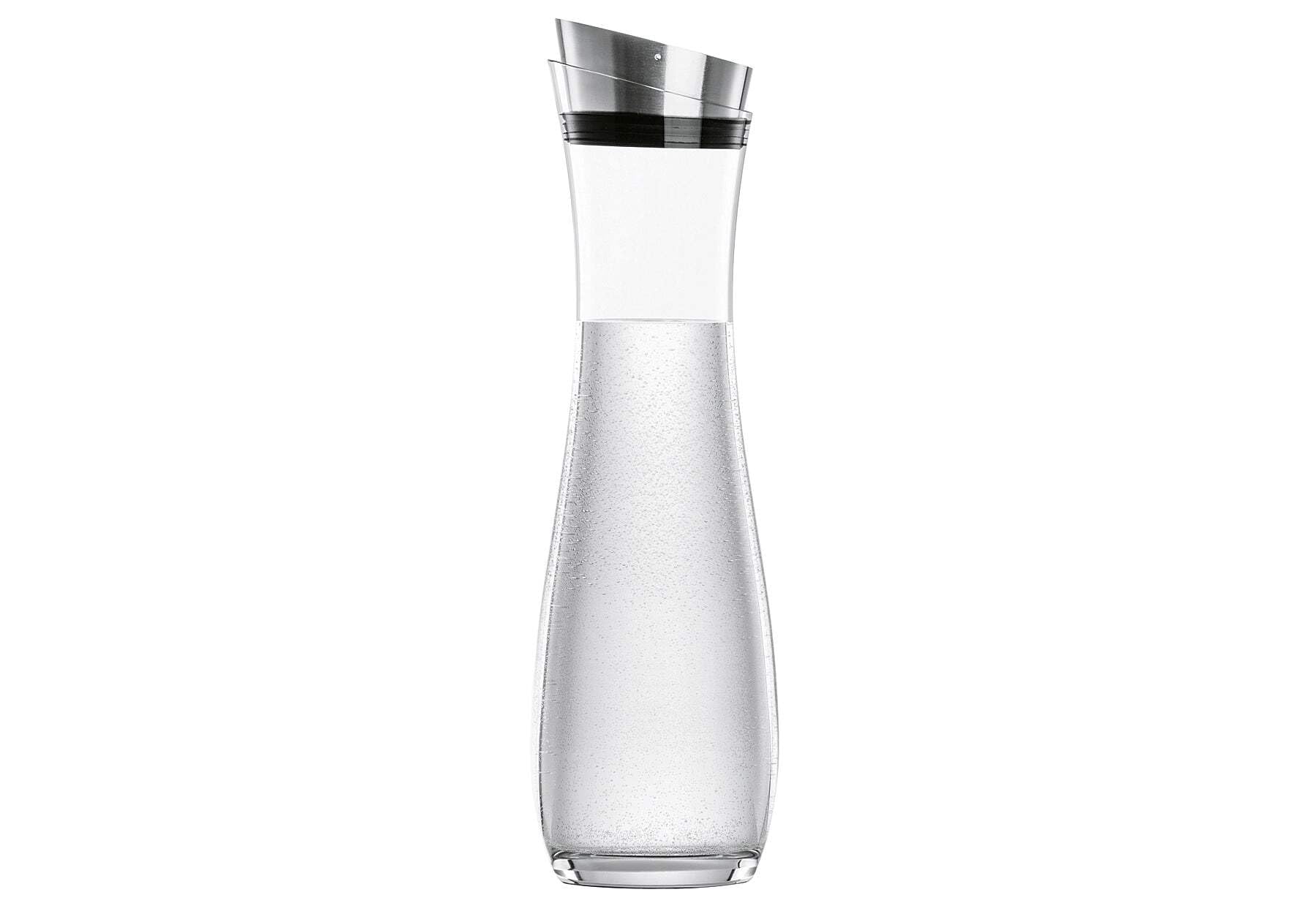 SCHOTT ZWIESEL Caraffa con coperchio basculante Fresca, caraffa in vetro da 1 litro per diverse bevande fredde, vetro lavabile in lavastoviglie (Art. n. 123687)