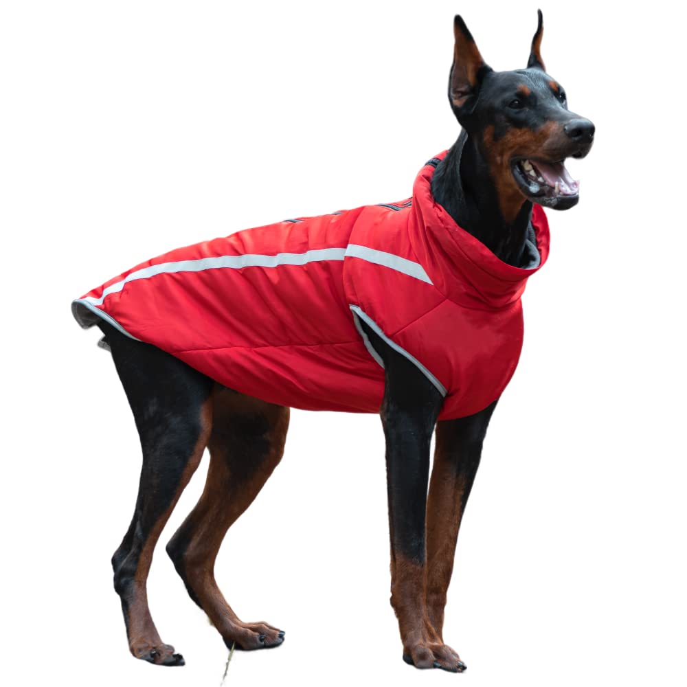 Veste imperméable pour chien BaronHong manteau polaire rouge 4XL