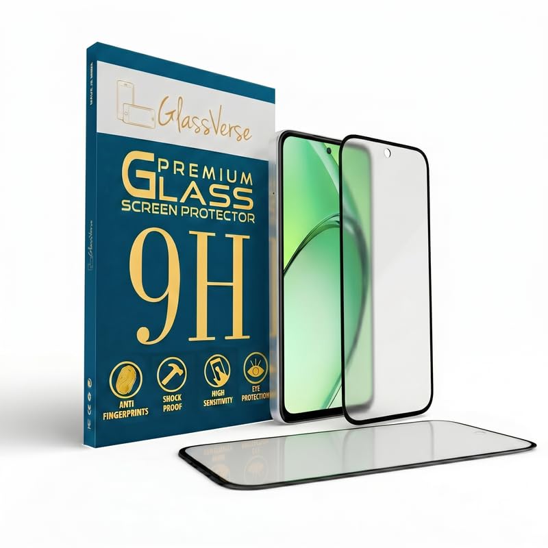 Image of GlassVerse Matte Tempered Glass for Oppo K12x 5G | Anti Glare, Smooth Touch Screen Protector, 9H Hardness, Edge to Edge, Case Friendly, Hassle-less Installation Kit Included. (Pack of 2)