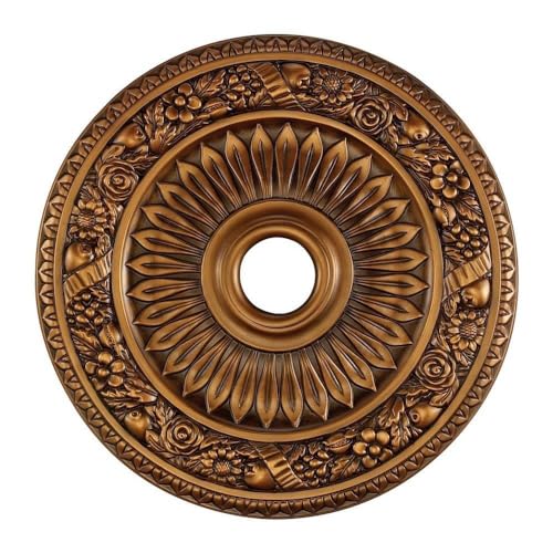 Image of Elk M1006AB Floral Wreath Ceiling Medallion, 24-Inch, Antique Bronze Finish