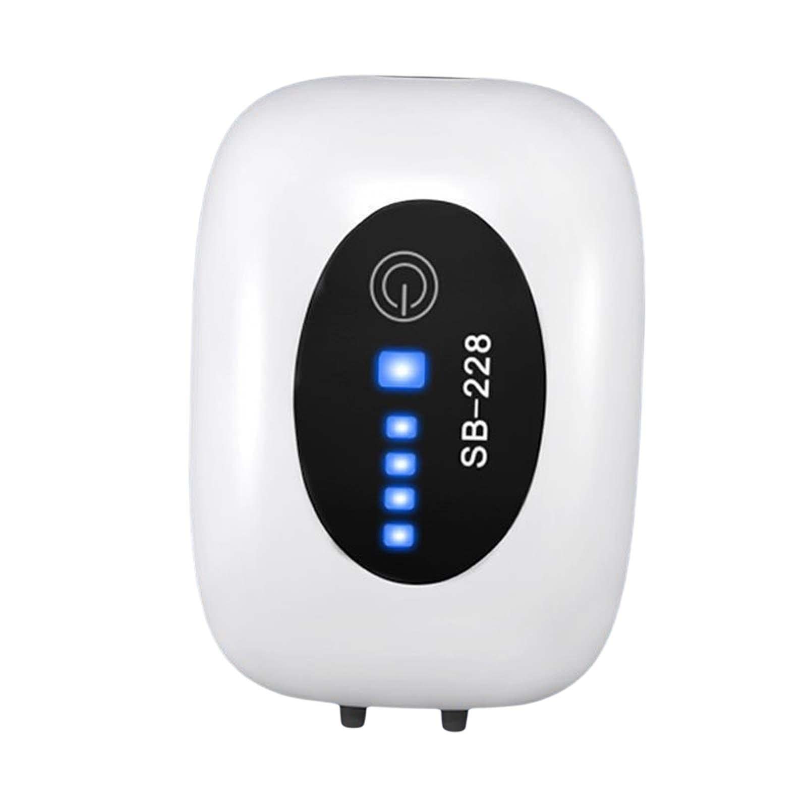 Pompka powietrza do akwarium USB, cichy napowietrzacz do akwarium Kompaktowy wąż z pęcherzykami powietrza z rurką Cichy mini napowietrzacz do ryb do transportu na zewnątrz (podwójny otwór)