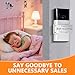 Baby Sleeping Don‘t Knock or Ring Doorbell，Rotatable No Soliciting Doorbell Cover. Metal sign for front door/house/Home. Great gift for moms with sleeping babies，Easy to install.，Very effective. (Silver)