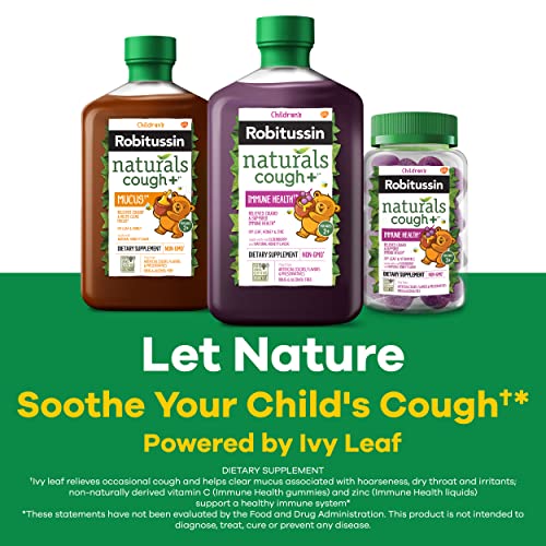 Children’s Robitussin Naturals Cough Relief & Immune Health Gummies With Ivy Leaf & Vitamin C, Dietary Supplement, 30Ct, Ages 3+ #TOP4