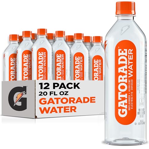 Gatorade Unflavored Electrolyte Water, 20oz, 12 bottles