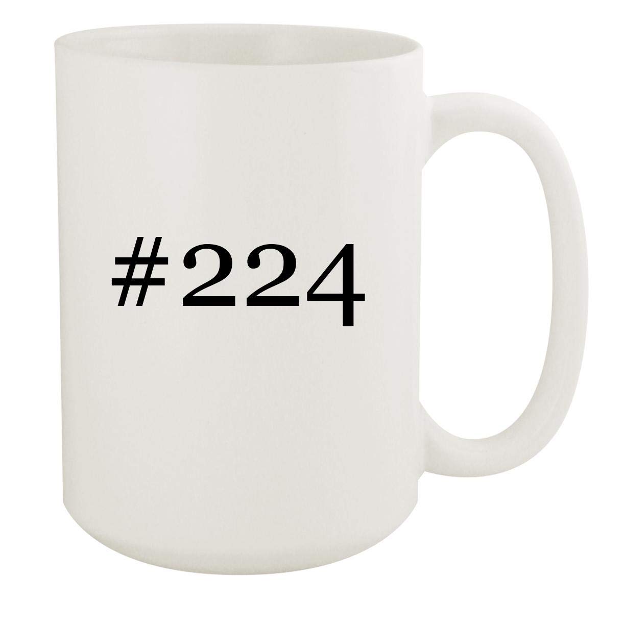 #224-15oz Hashtag White Ceramic Coffee Mug