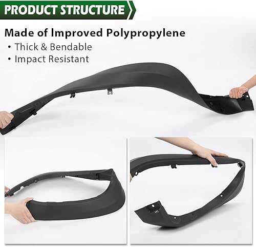 Miniatura 5 de GRAND ORANGE Guardabarros delanteros izquierdos, compatibles con Toyota Tacoma 2016 2017 2018 2019 2020 2021, juego de molduras de guardabarros y