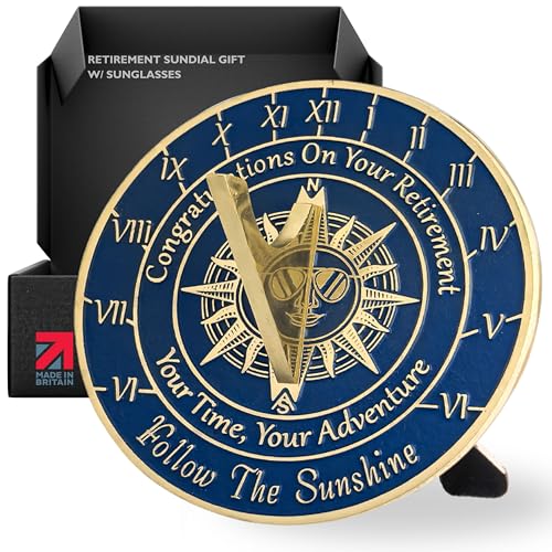 The Metal Foundry Retirement Gift for Women, Men & Colleagues – Commemorative Goodbye Keepsake Sundial, Handcrafted Solid Brass Sign, Custom Funny Gift for Office. Follow The Sunshine