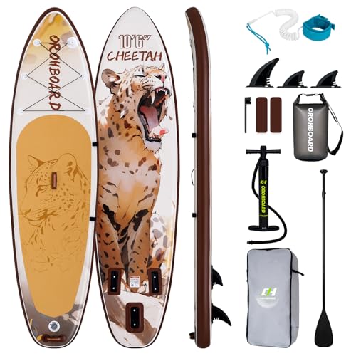 OROHBOARD 10’6 Inflatable Stand Up Paddle Board with Premium Paddleboards Accessories, Wide Stable...