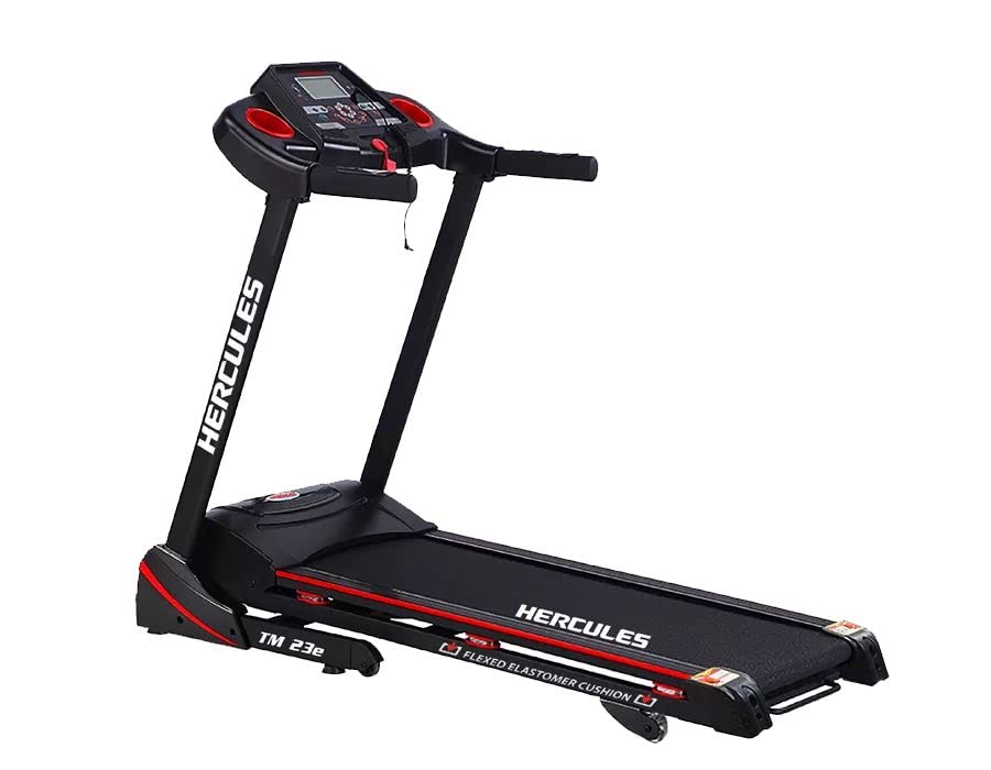 GD Hercules Fitness Equipment | TM23E 2.5 HP Peak DC Motorized Treadmill | 12% Automatic Motorized Incline | Home Cardio | Max Speed 12 Km/Hr | Max User Weight 100 Kg | Free Installation Assistance (B0BR26LGSN) Amazon Price History, Amazon Price Tracker