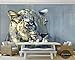 QHZSFF Tapeta 3D Malowana Jaguar Rozmiar: 200 x 140 cm tapeta mural zdjęcie nadruk okno widok optyczna iluzja design ścienny mural sztuka druk dekoracja ścienna plakat