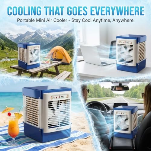Image of Reliable CoolCube Mini Air Cooler with Type-C Fast Charging | Portable Personal Air Cooler Fan | Energy Efficient Desktop Cooling for Office, Bedroom, Study & Travel