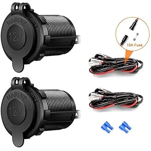 Autosigarettenaansteker-stopcontact, 12 V/24 V, waterdicht, voor auto, motorfiets, marine, camper, vrachtwagen, SUV, UTV…