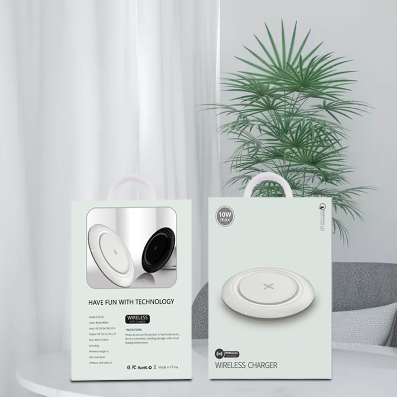 Miniatura 6 de Almohadilla de carga para iPhone 16 y Air Pods, cargador inalámbrico rápido de 10 W para iPhone 8-15 y Galaxy S25, S24, S23, S22, S21, Note 2010,