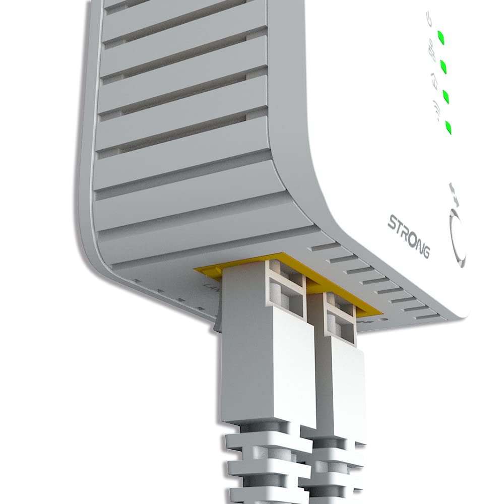 Strong Powerline WI-FI 600 Kit | Adaptateur CPL + Adaptateur WLAN Powerlan | Hotspot Wi-FI | Jusqu'à 600 Mbit/s | Portée de Plus de 300 m – Lot de 2
