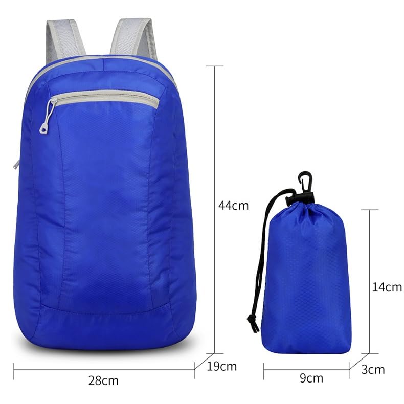 Mochila plegable ligera para senderismo y ciclismo gris miniatura 5